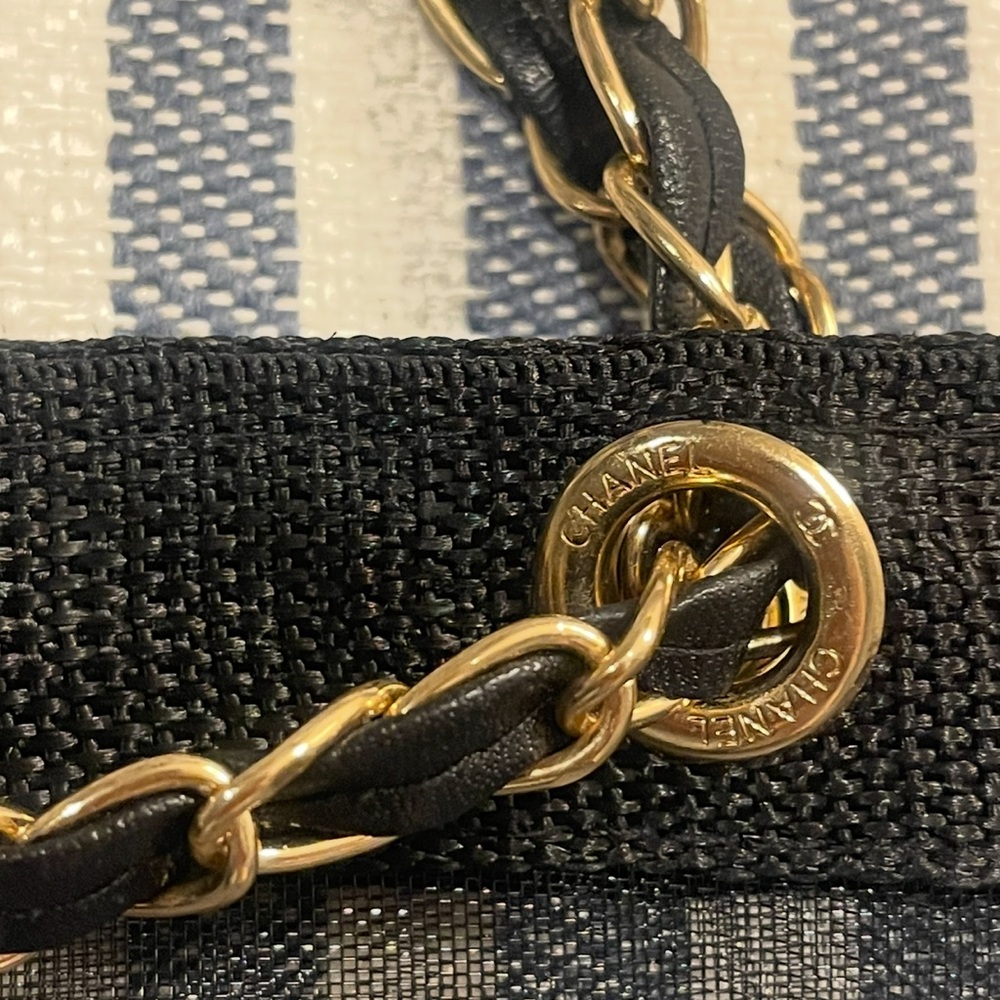 CHANEL Makeup Line Black Mesh Tote with Pouch - Picture 4 of 6